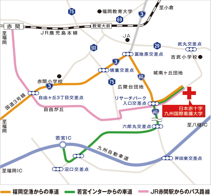 若宮インターから車で約20分