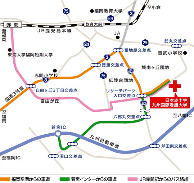 若宮インターから車で約20分